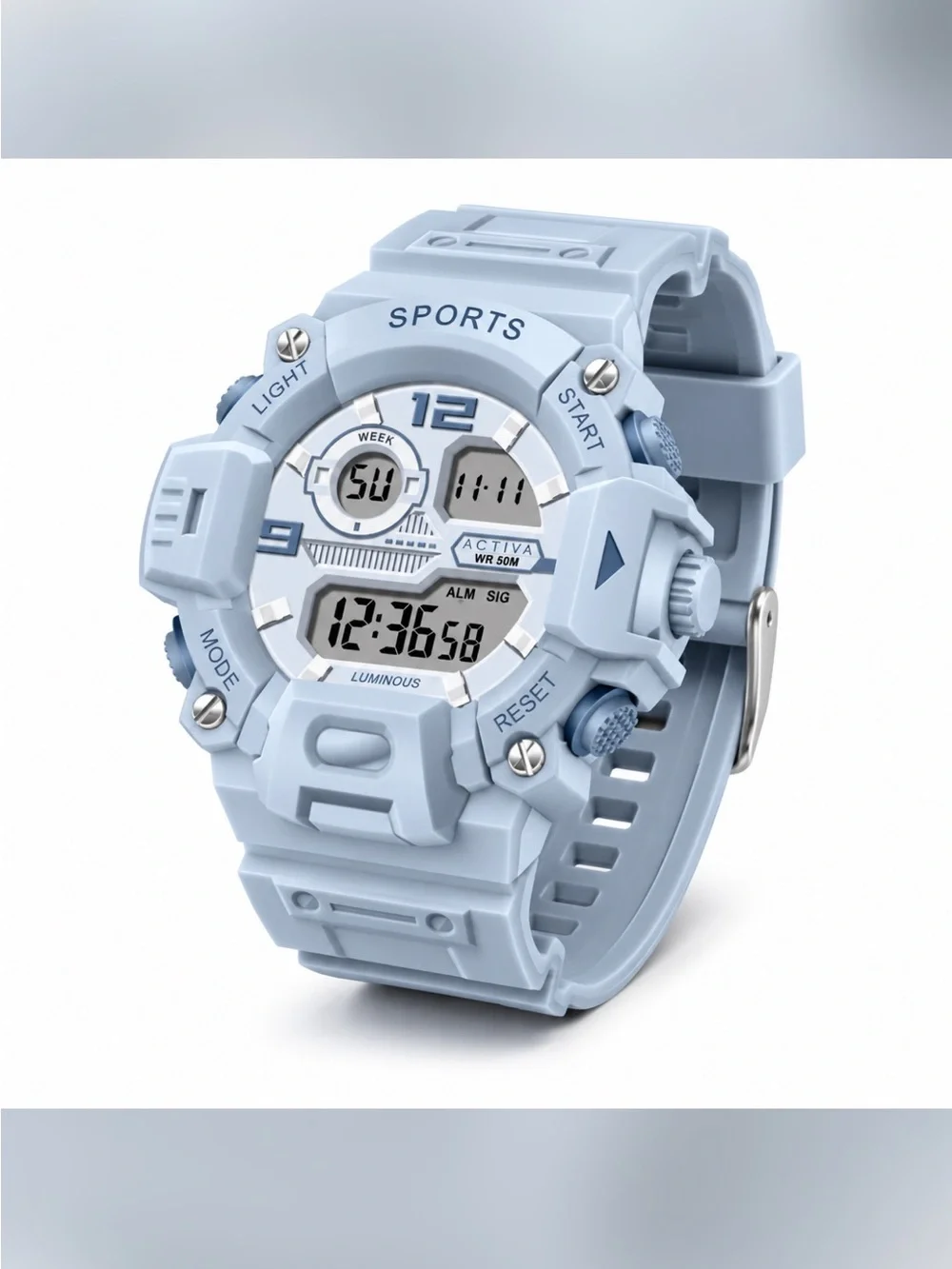 Activa by invicta Light Blue Digital Sports Watch